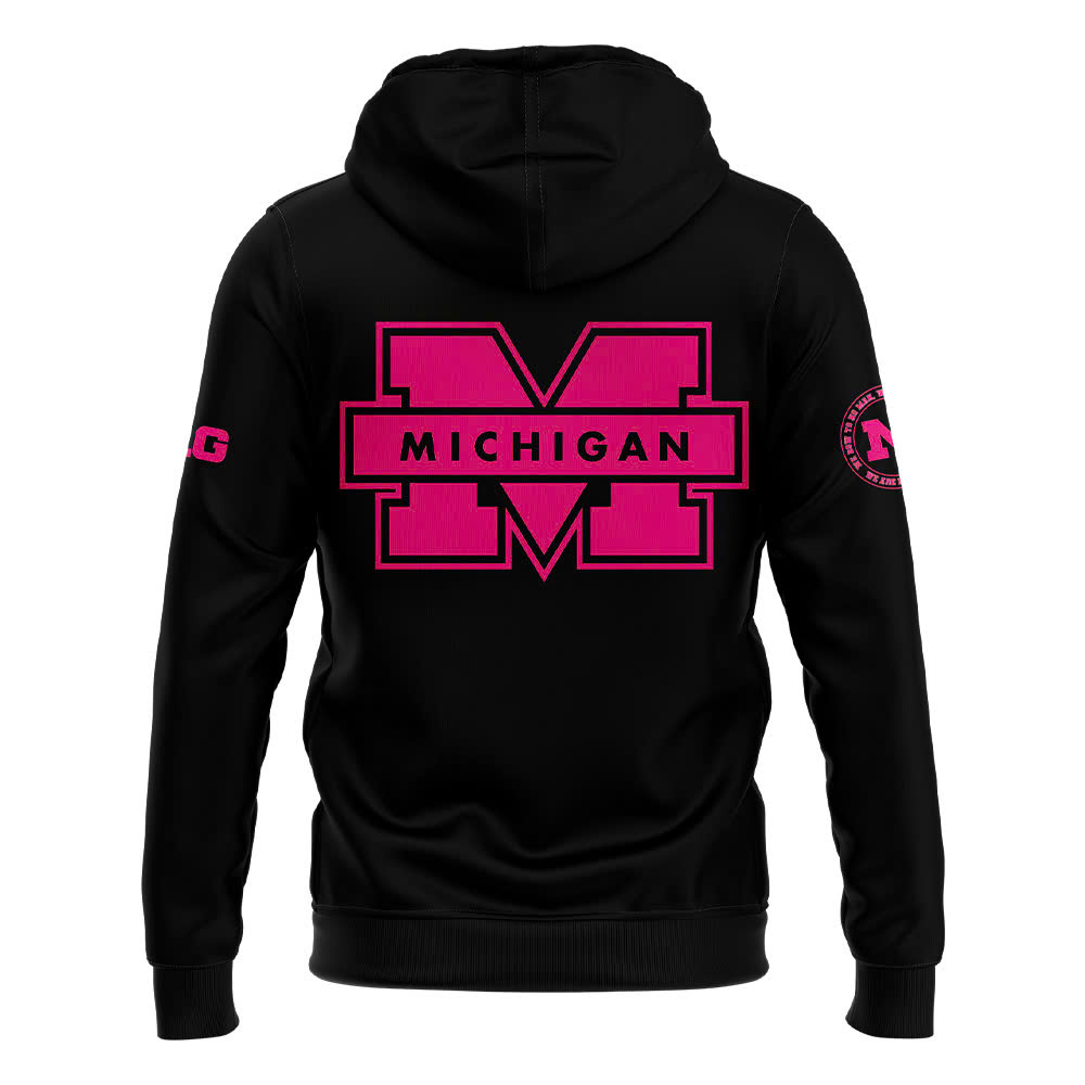 Black Michigan Wolverines football Crucial Catch Club Pullover Hoodie V2