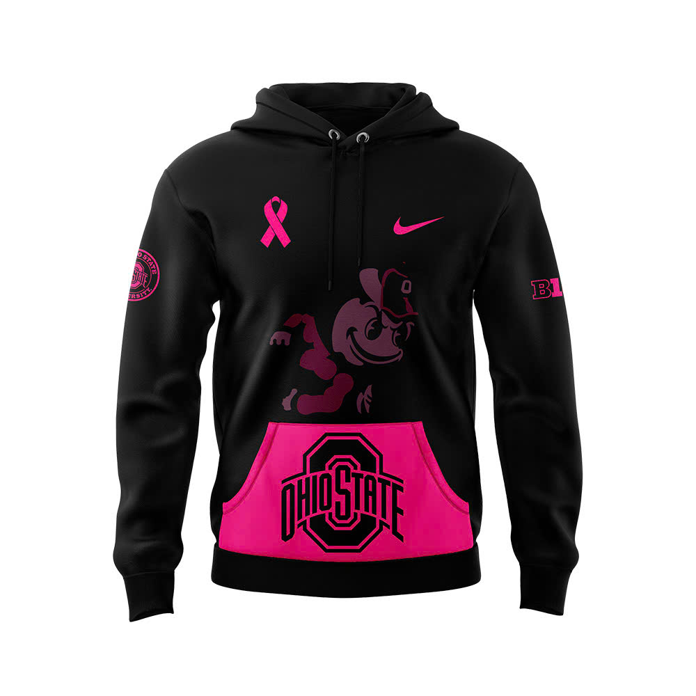 Black Ohio State Buckeyes football Crucial Catch Club Pullover Hoodie V2