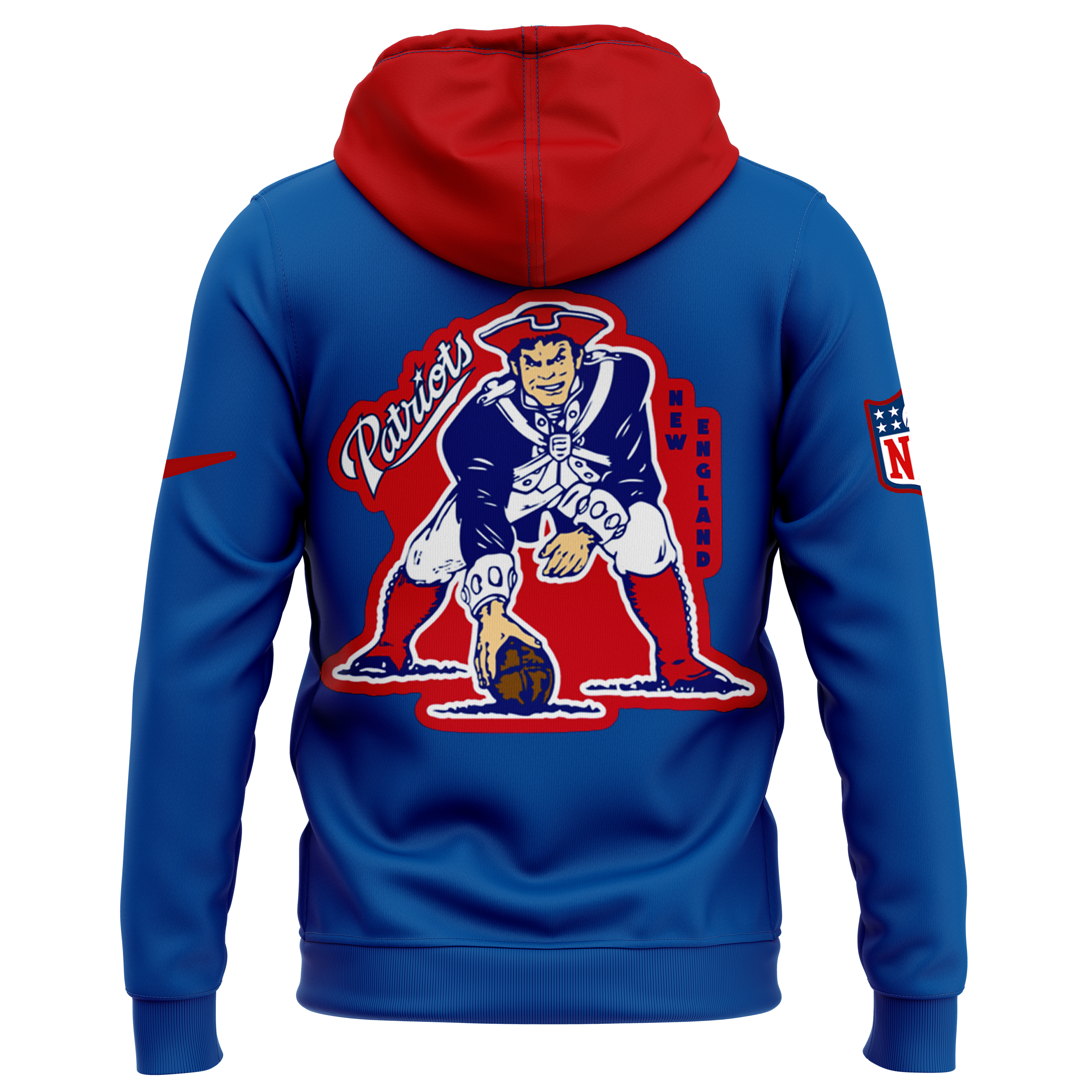 Blue New England Patriots Rewind Club Fleece Pullover Hoodie