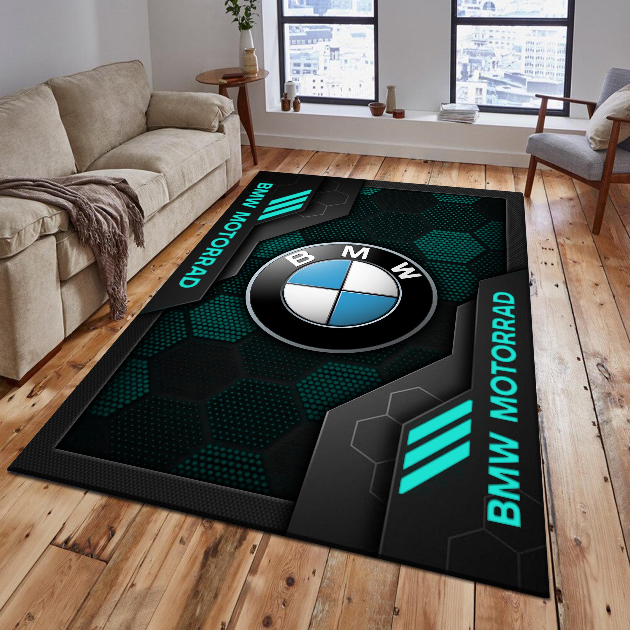 BMW Motorrad Area Rugs 2584 Multicolor