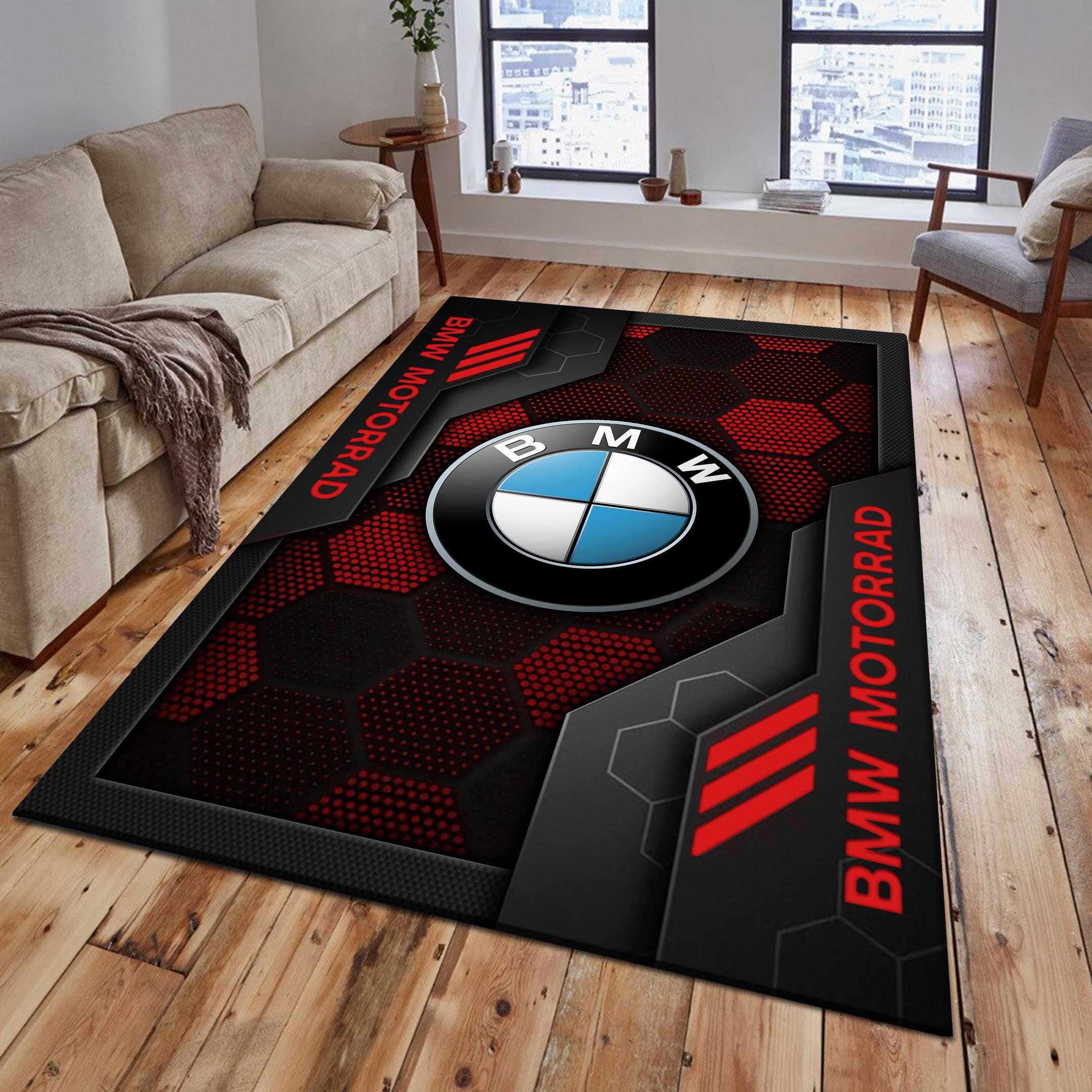 BMW Motorrad Area Rugs 2584 Multicolor