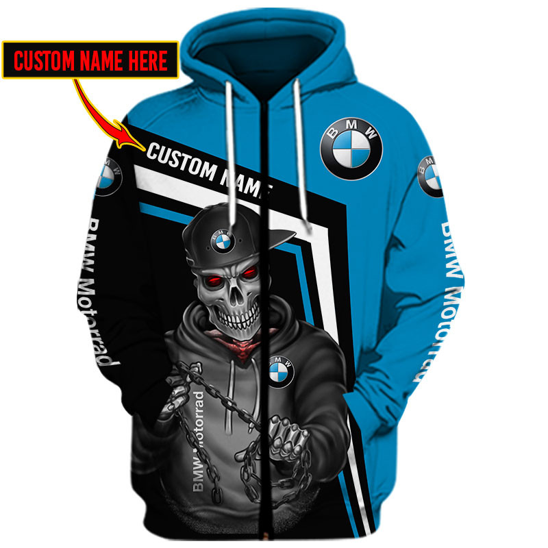 BMW Motorrad Skull Tshirt, sweatshirt, Polo, Hawaiian, Hoodie 3D Apparel Full Printing Custom Name