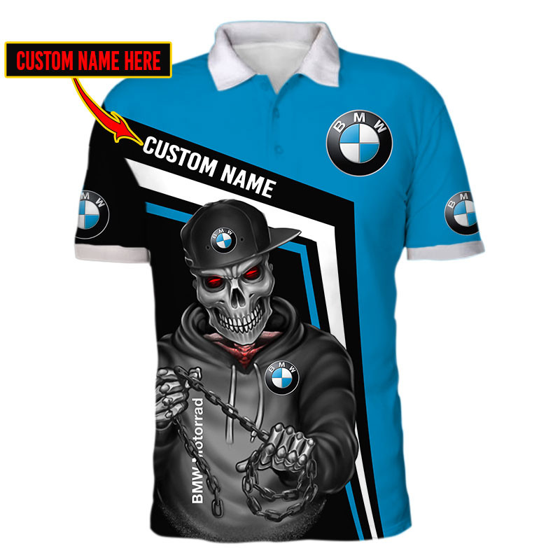 BMW Motorrad Skull Tshirt, sweatshirt, Polo, Hawaiian, Hoodie 3D Apparel Full Printing Custom Name