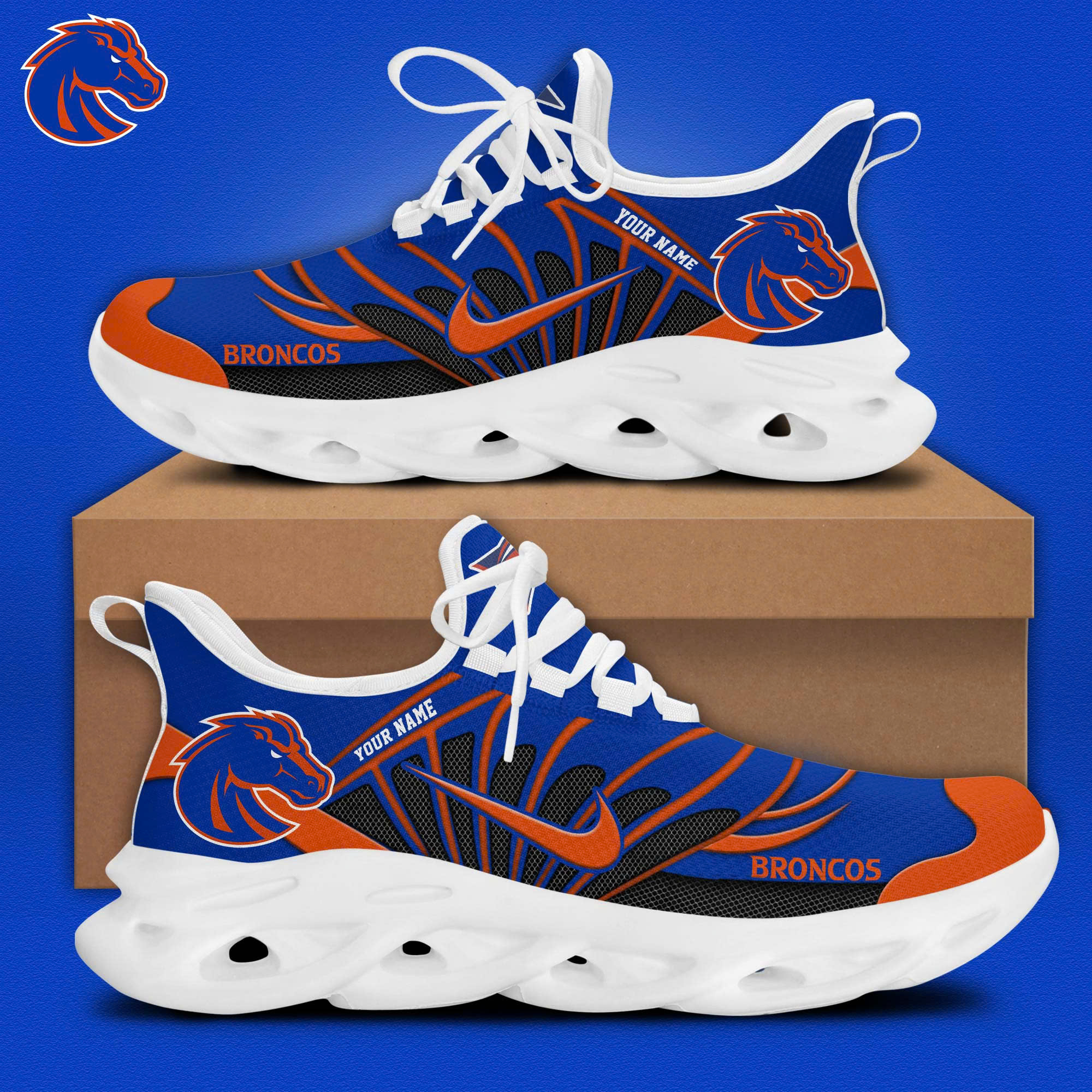 Boise State Personalized Max Soul Shoes