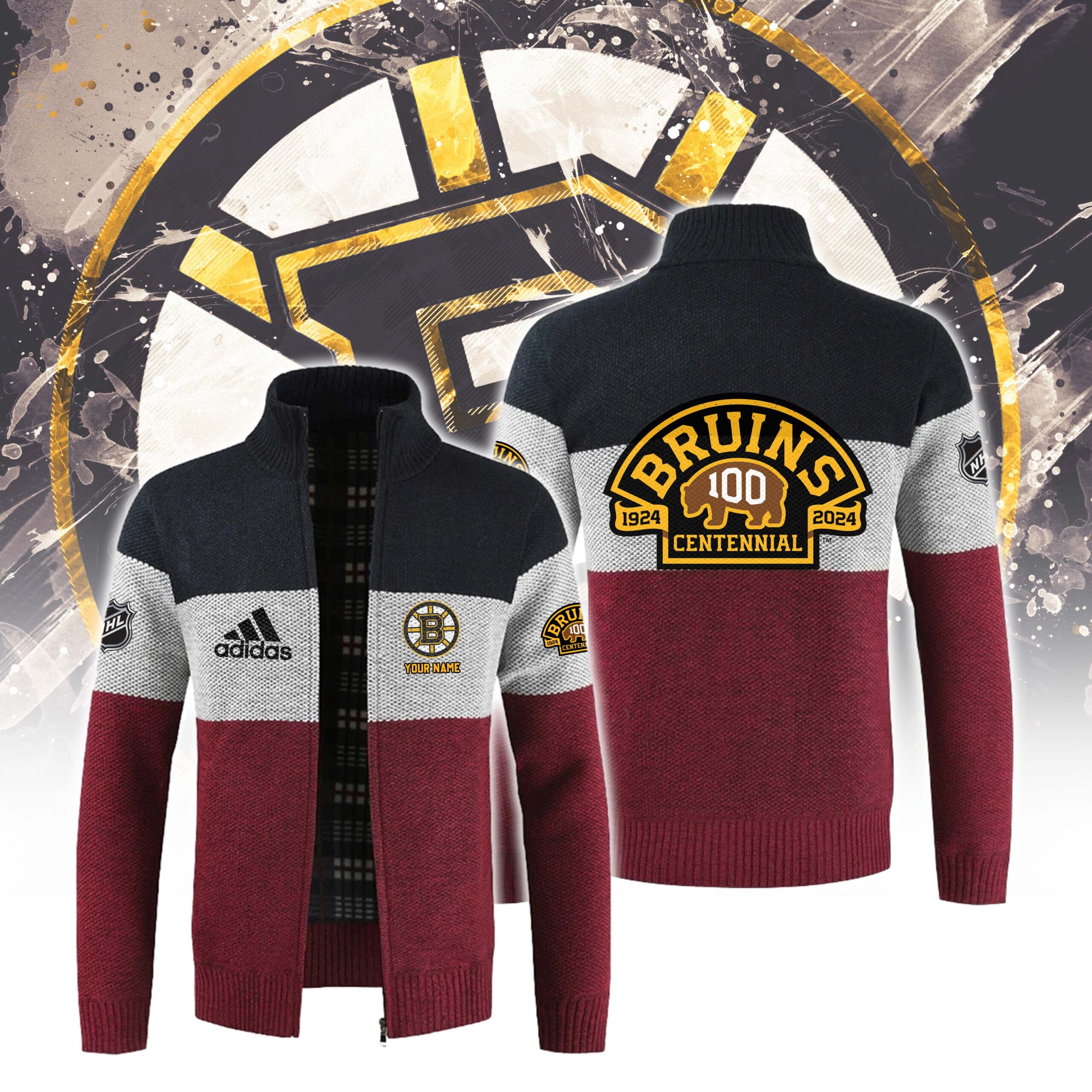 Boston Bruins 100 Centennial 1924 Cardigan
