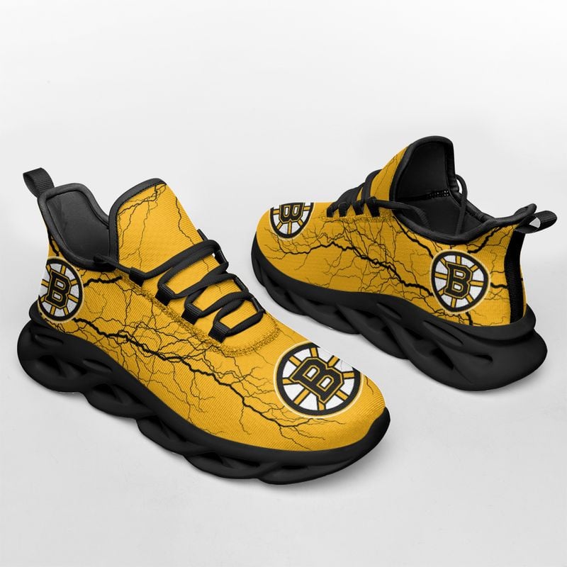 Boston Bruins Lightning Pattern Max Soul Shoes NEW020564