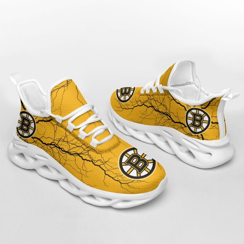 Boston Bruins Lightning Pattern Max Soul Shoes NEW020564