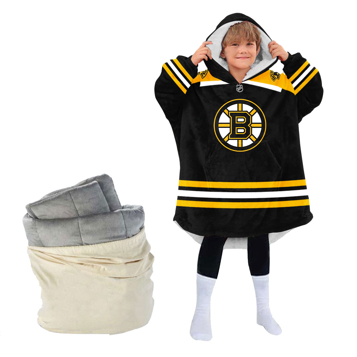 Boston Bruins Personalized Blanket Hoodie Hoodie Snuggie Hoodies