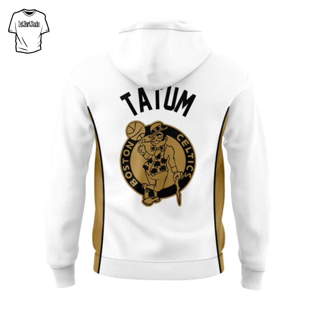 Boston Celtics Tatum White Gold Fan Hoodie