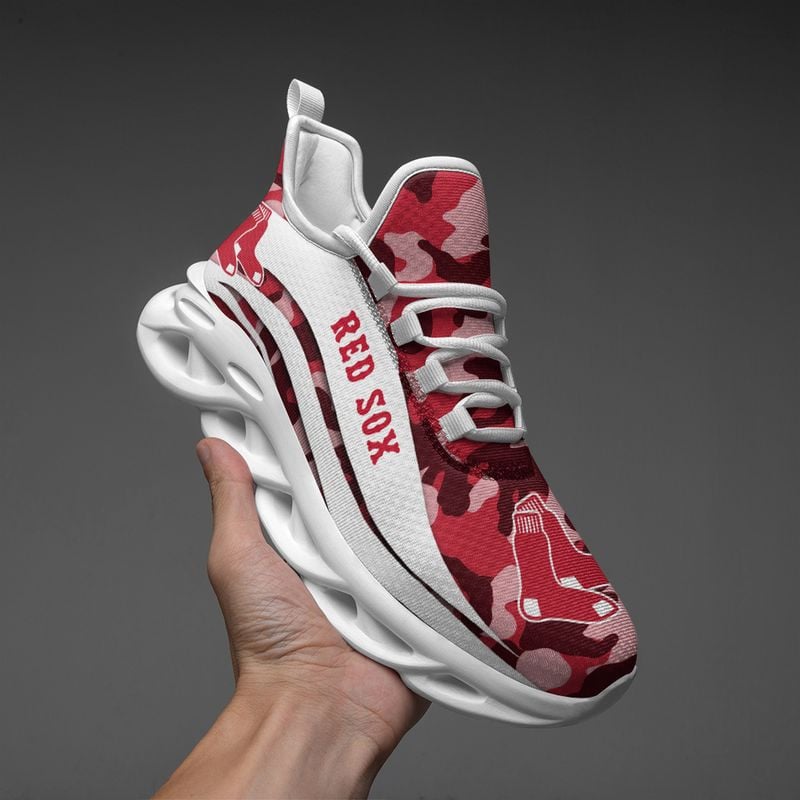 Boston Red Sox Camo Pattern Max Soul Shoes NEW019736