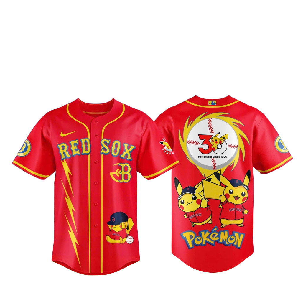 Boston Red Sox x Pokémon Celebrates 30 Years Baseball Jersey 2026