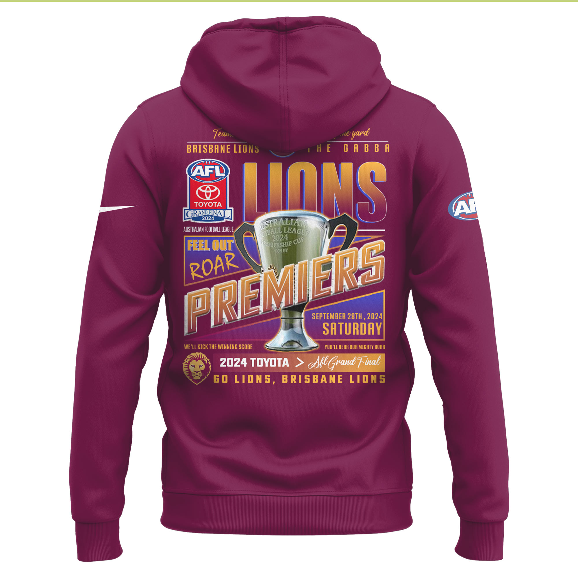 Brisbane Lions Premiers Hoodie Version 3
