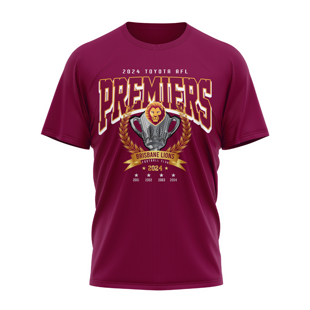 Brisbane Lions Premiers Tshirt Version 2