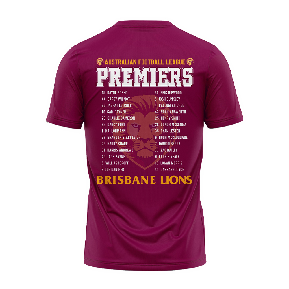 Brisbane Lions Premiers Tshirt Version 2