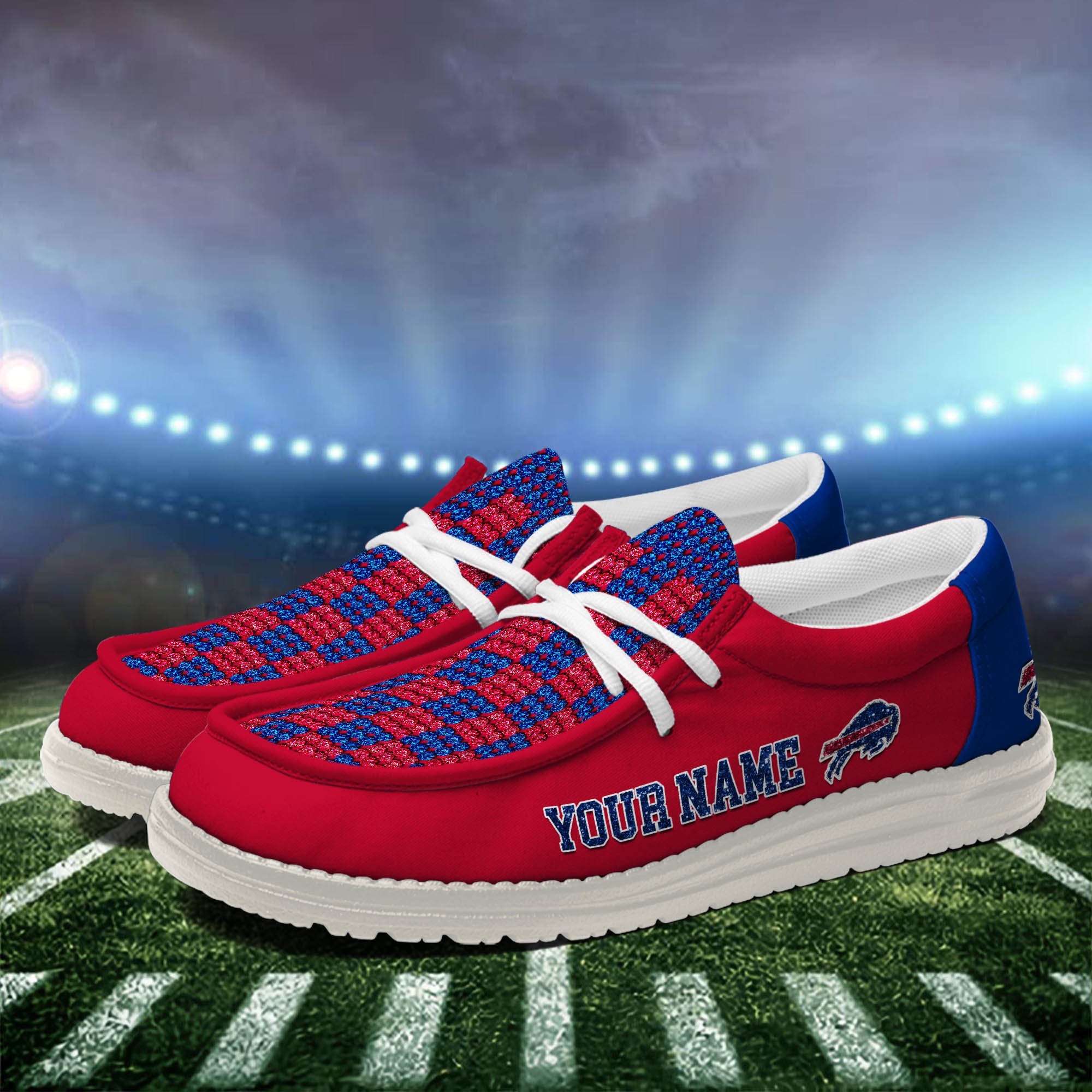Buffalo Bills 32 Teams HeyDude Canvas Loafer Shoes Personalized Your Name