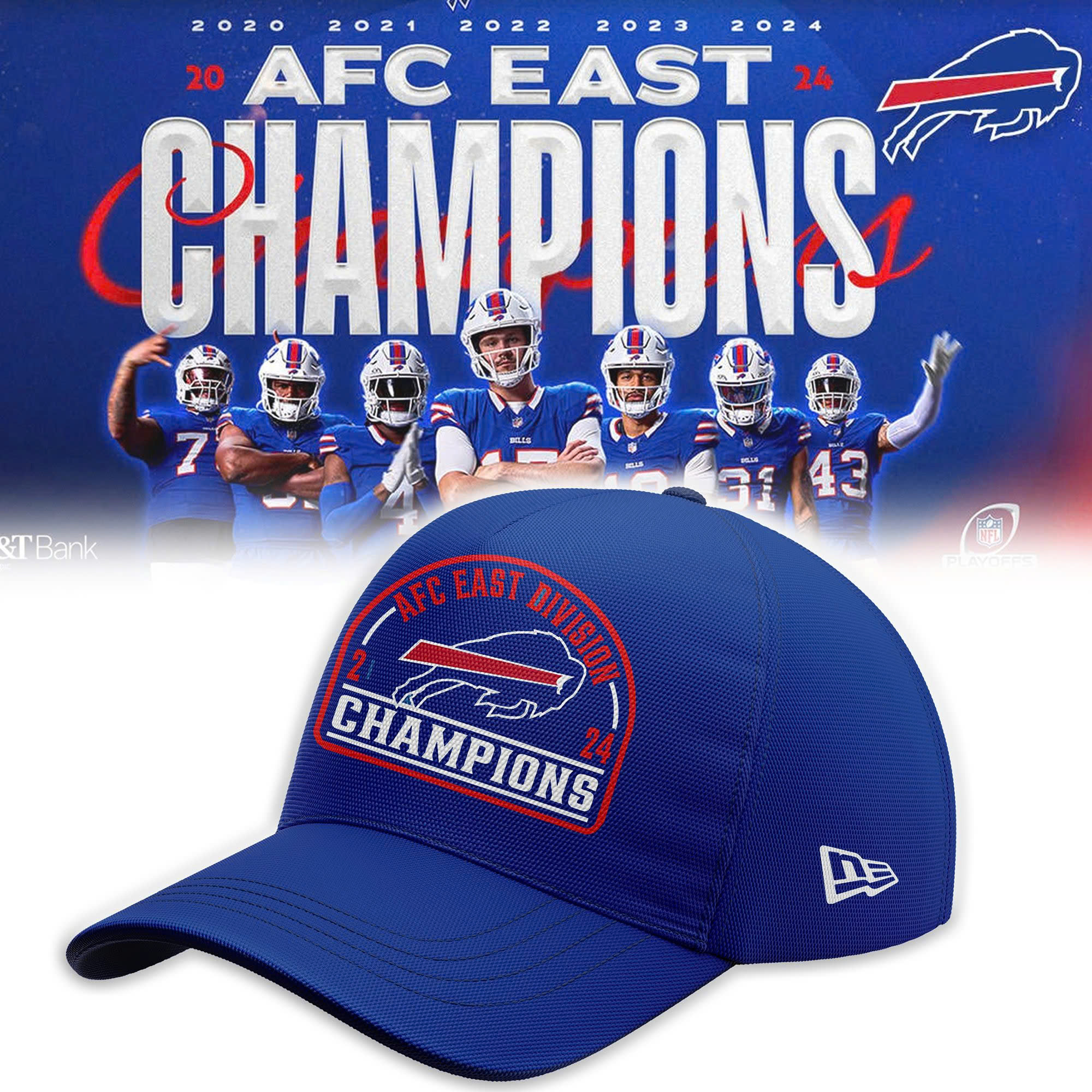 Buffalo Bills AFC East Champions Fleece Hoodie | Cap | Jogger