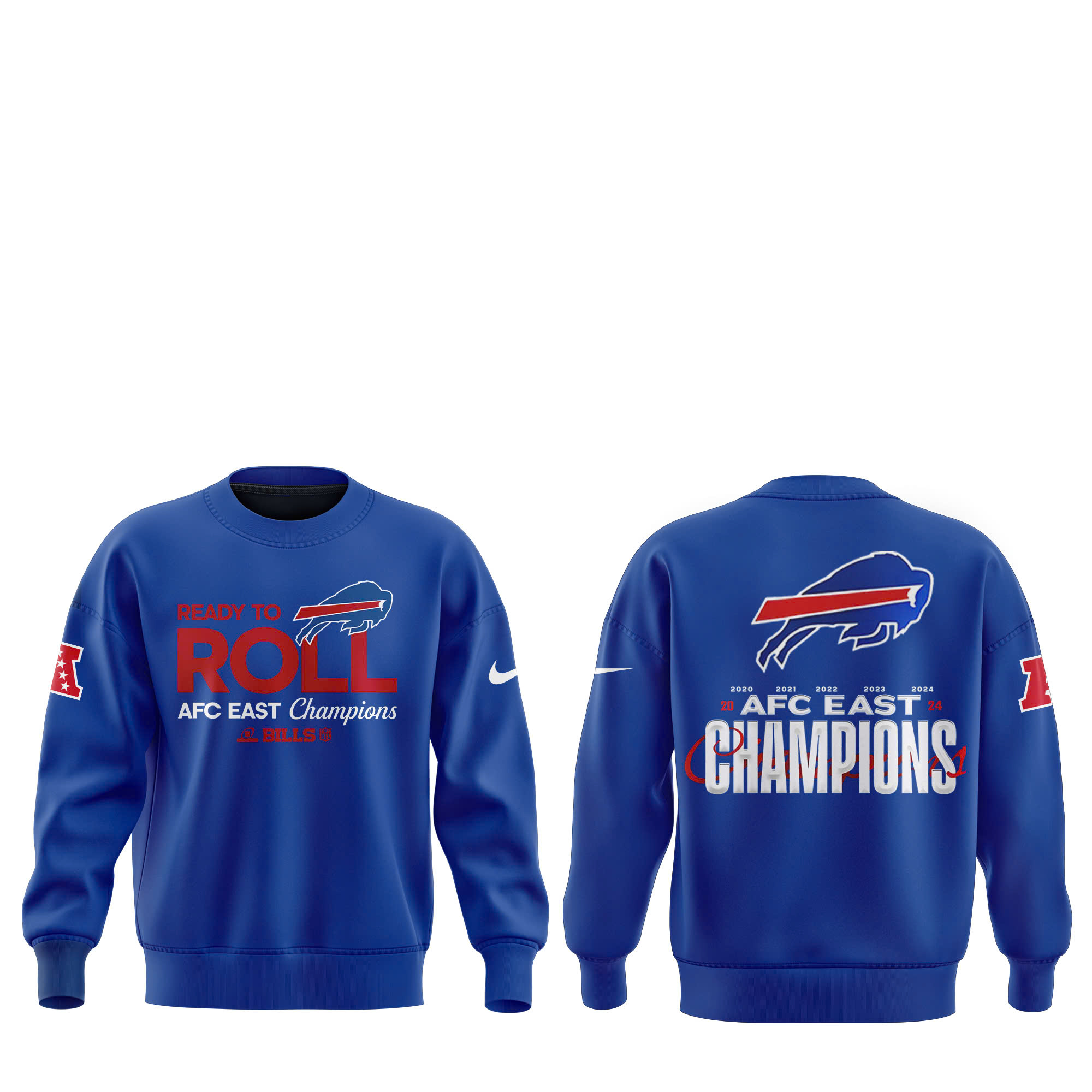 Buffalo Bills AFC East Division Champions Locker Room Trophy Collection Hoodie V3