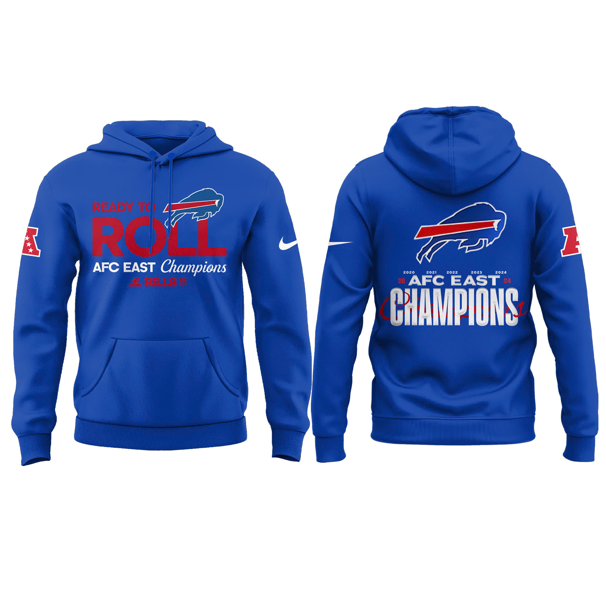 Buffalo Bills AFC East Division Champions Locker Room Trophy Collection Hoodie V3