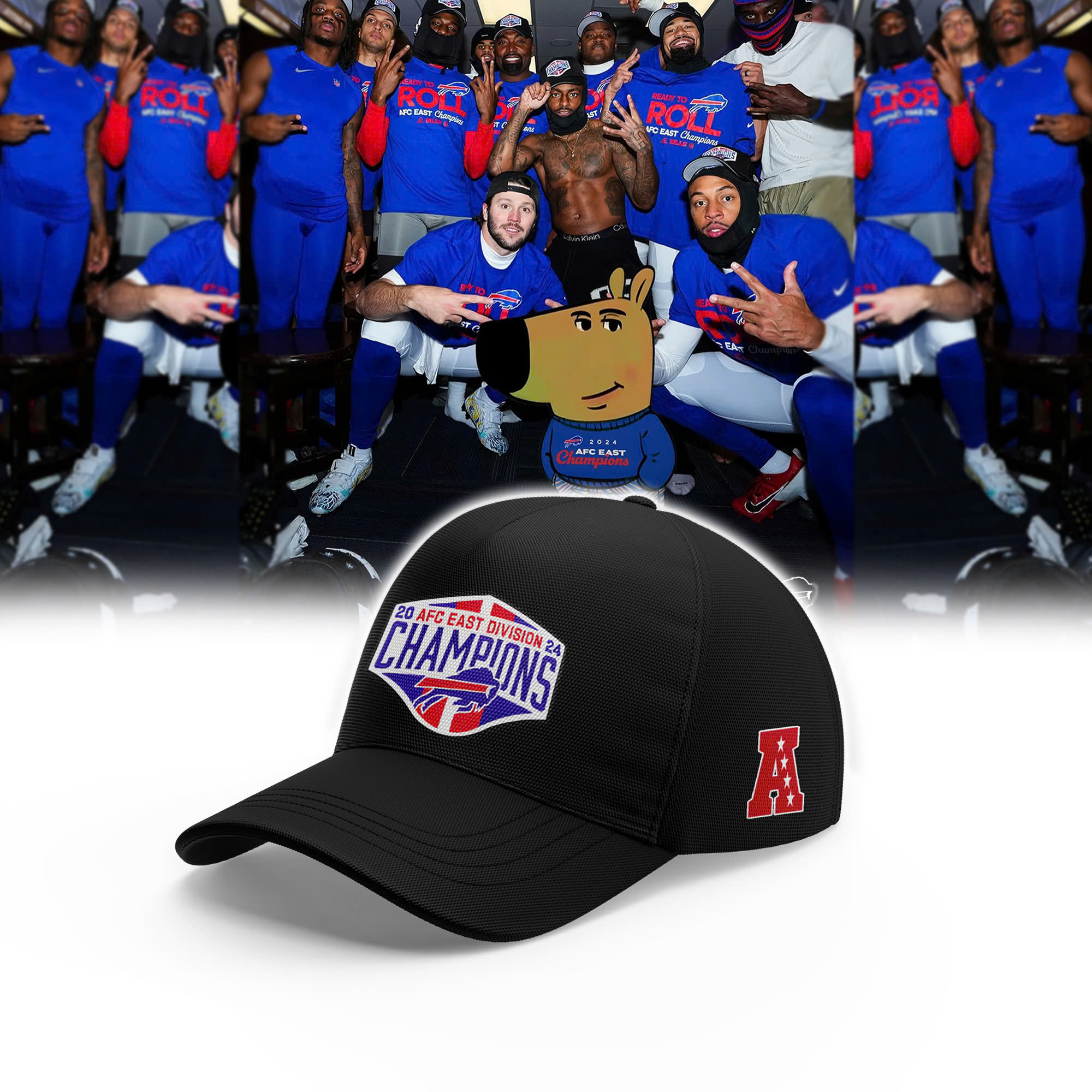 Buffalo Bills AFC East Division Champions Locker Room Trophy Collection TShirt