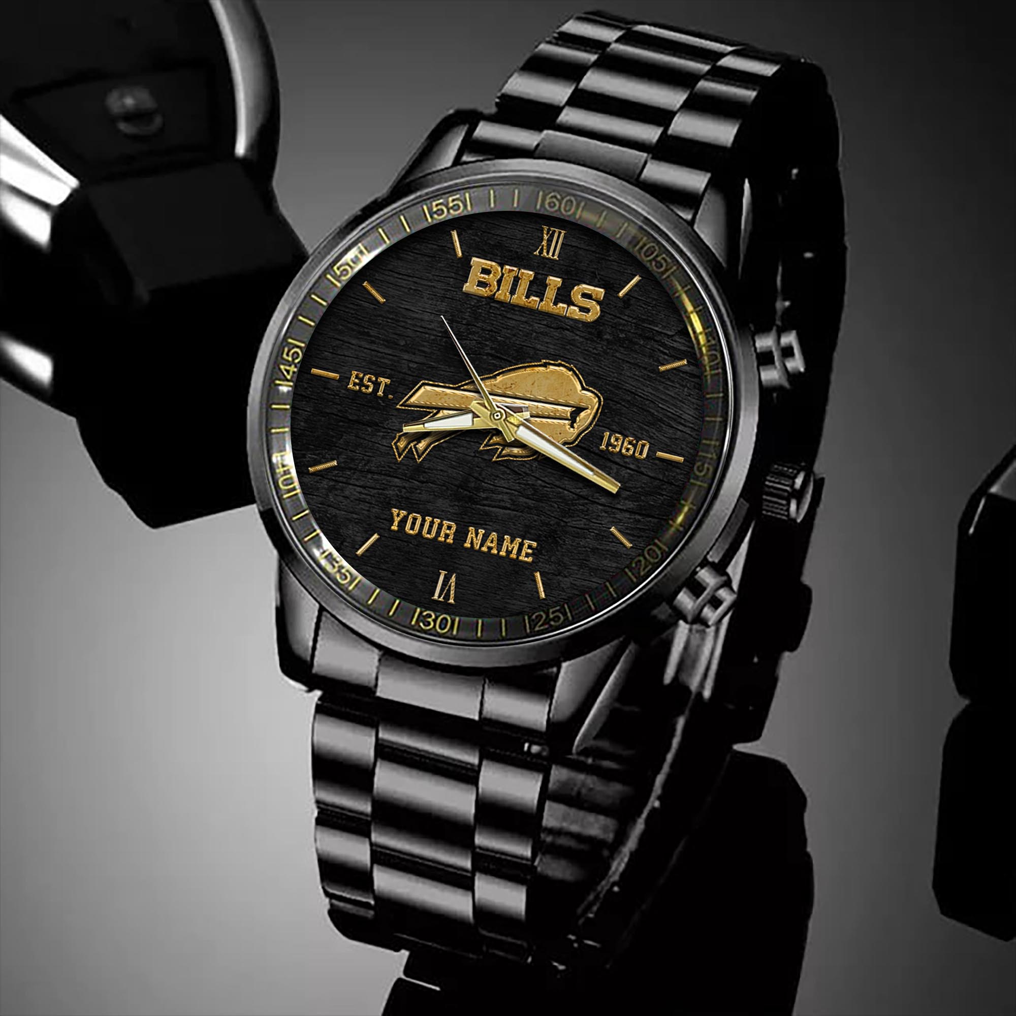 Buffalo Bills Black Fashion Sport Black Fashion Watch