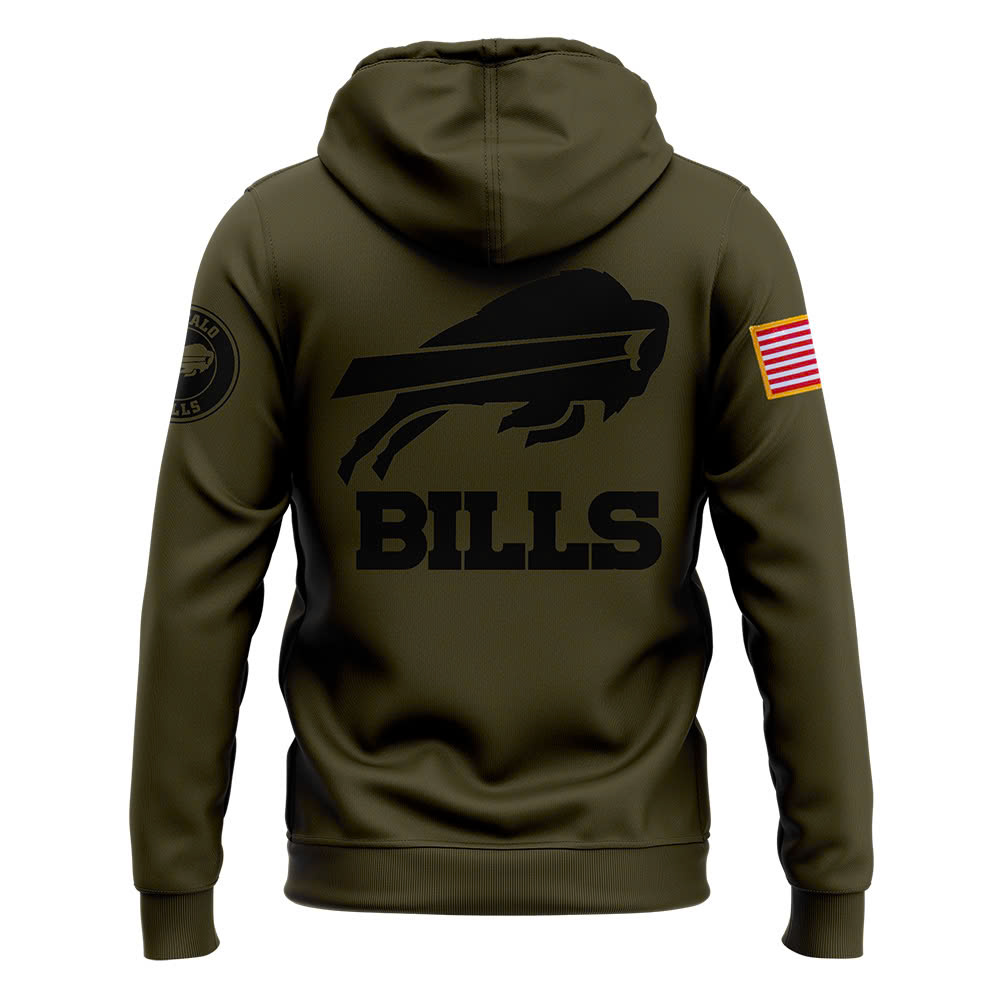 Buffalo Bills Camo Salute to Service Club Fleece Pullover Hoodie