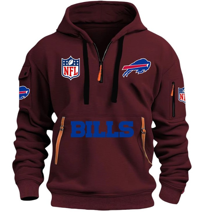 Buffalo Bills - HOODIE HALF ZIPPER - QTA405111342