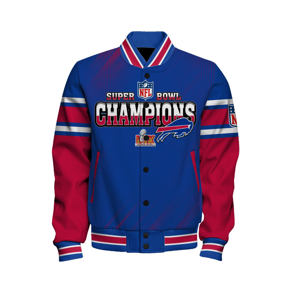 Buffalo Bills Super Bowl 2025 Champiosn Celebrate Greatness Varsity Jacket