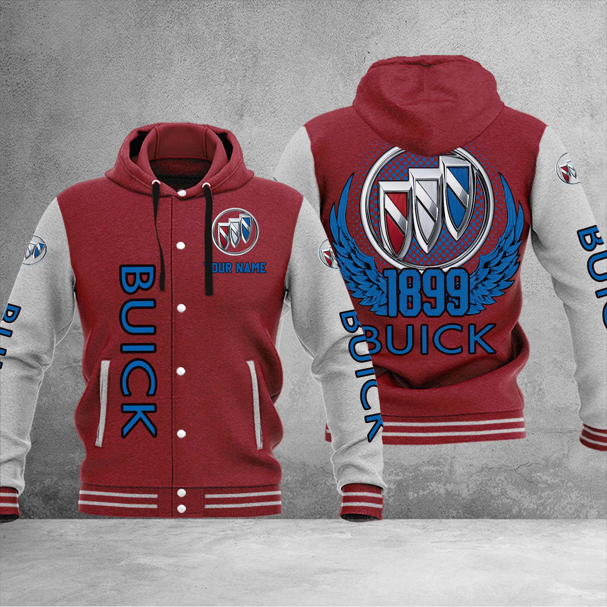 Buick DMHJ1026 Baseball Jacket Multicolor