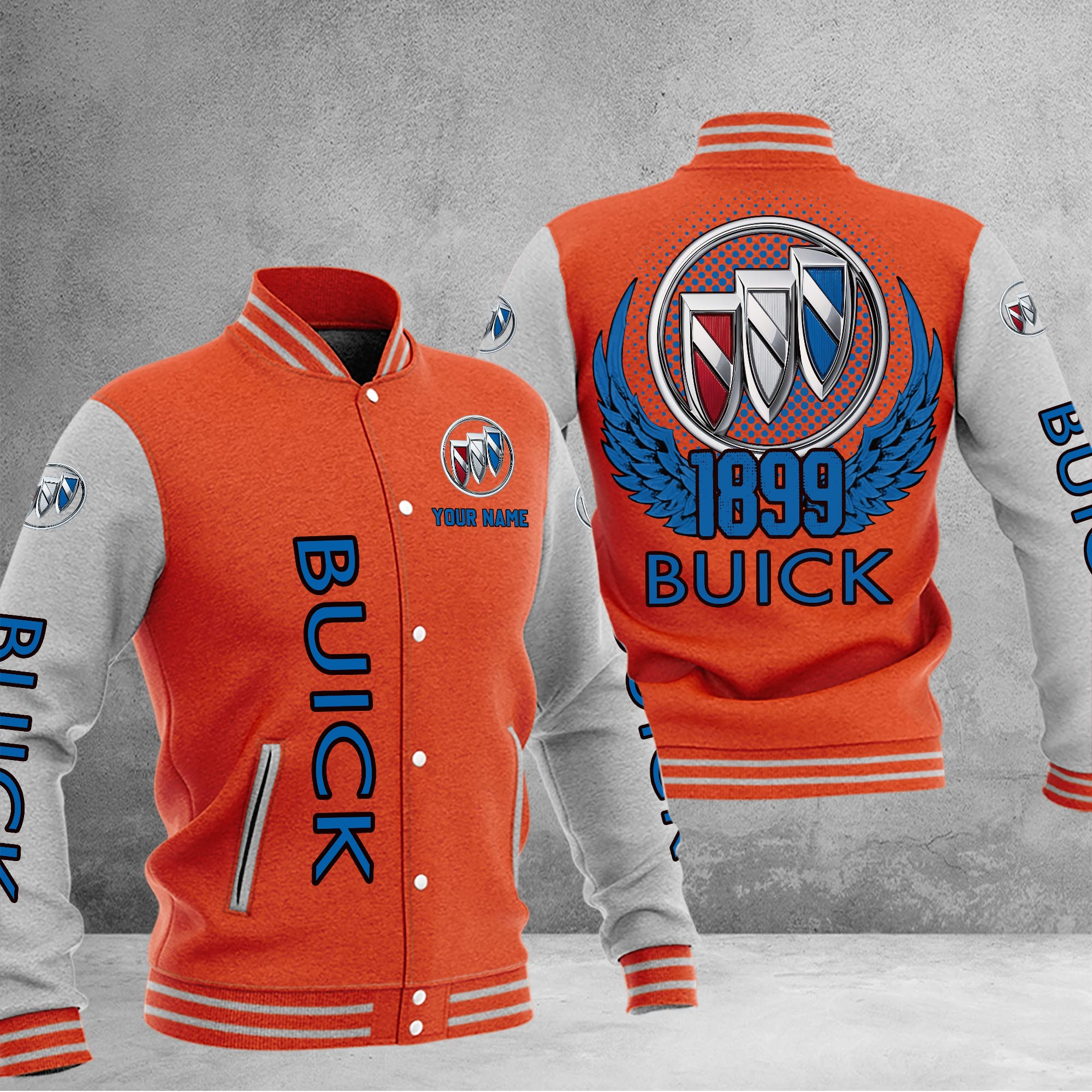 Buick DMHJ1026 Baseball Jacket Multicolor