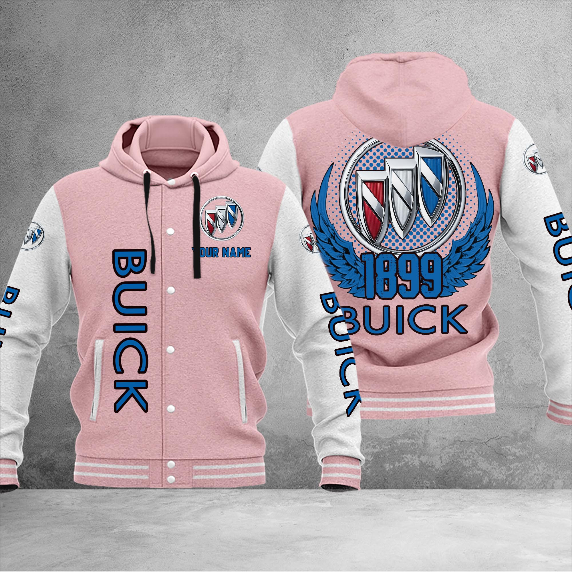 Buick DMHJ1026 Baseball Jacket Multicolor