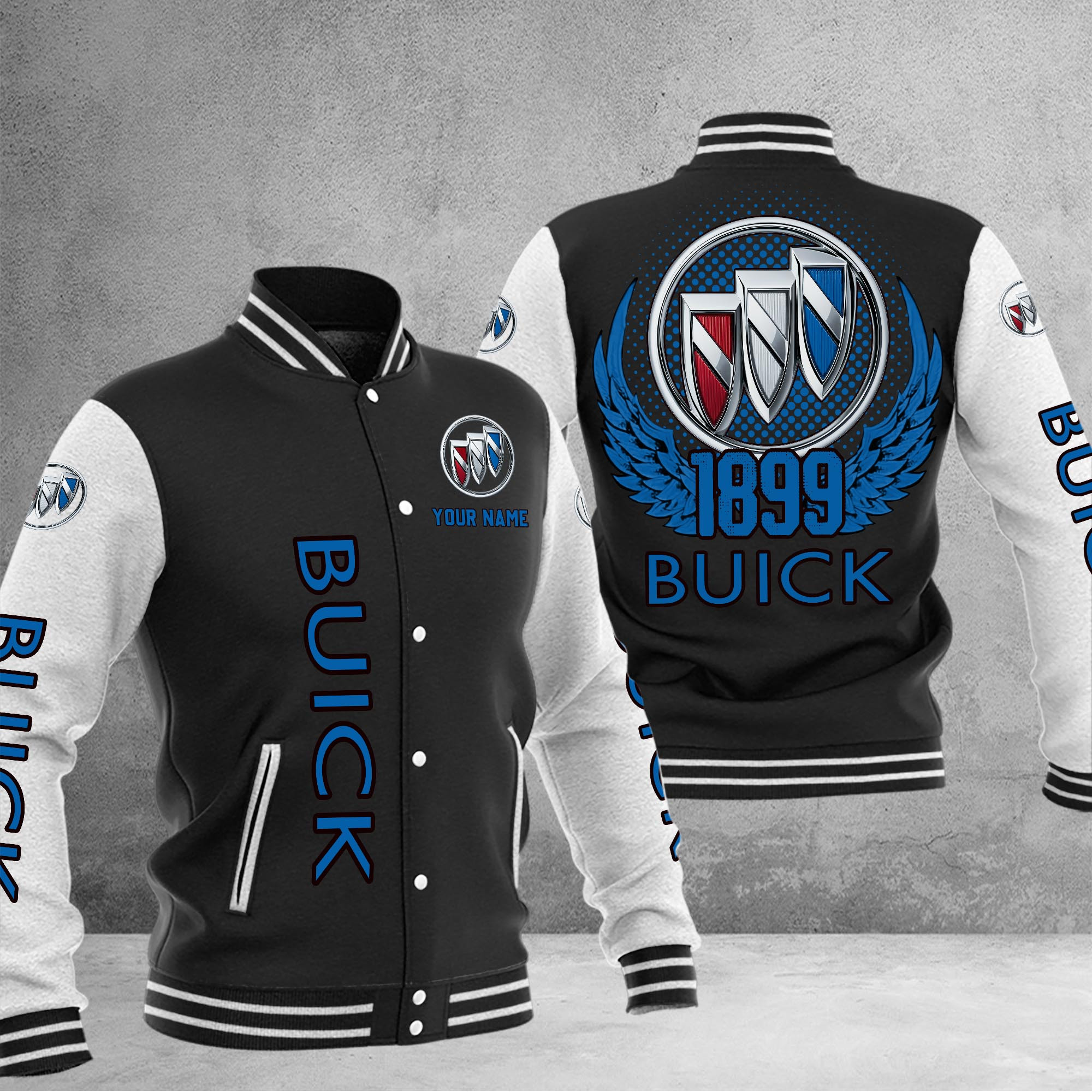 Buick DMHJ1026 Baseball Jacket Multicolor