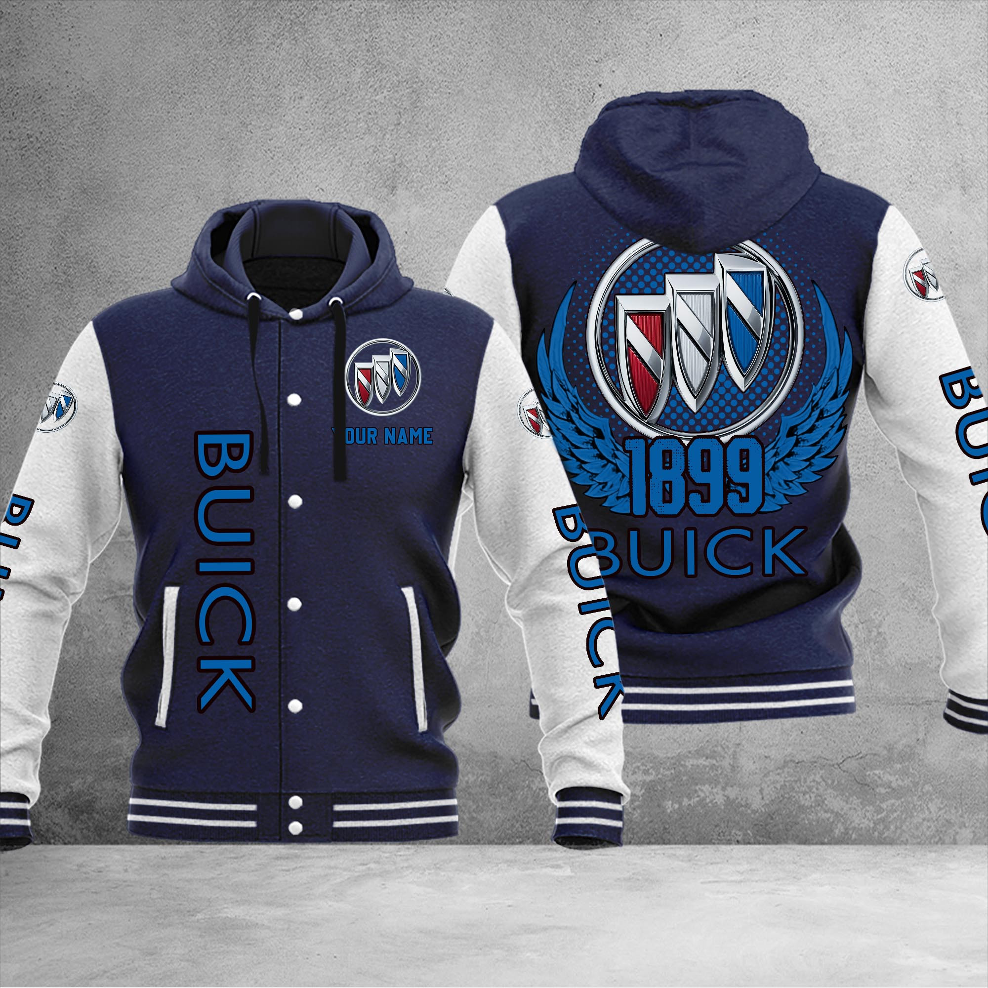 Buick DMHJ1026 Baseball Jacket Multicolor