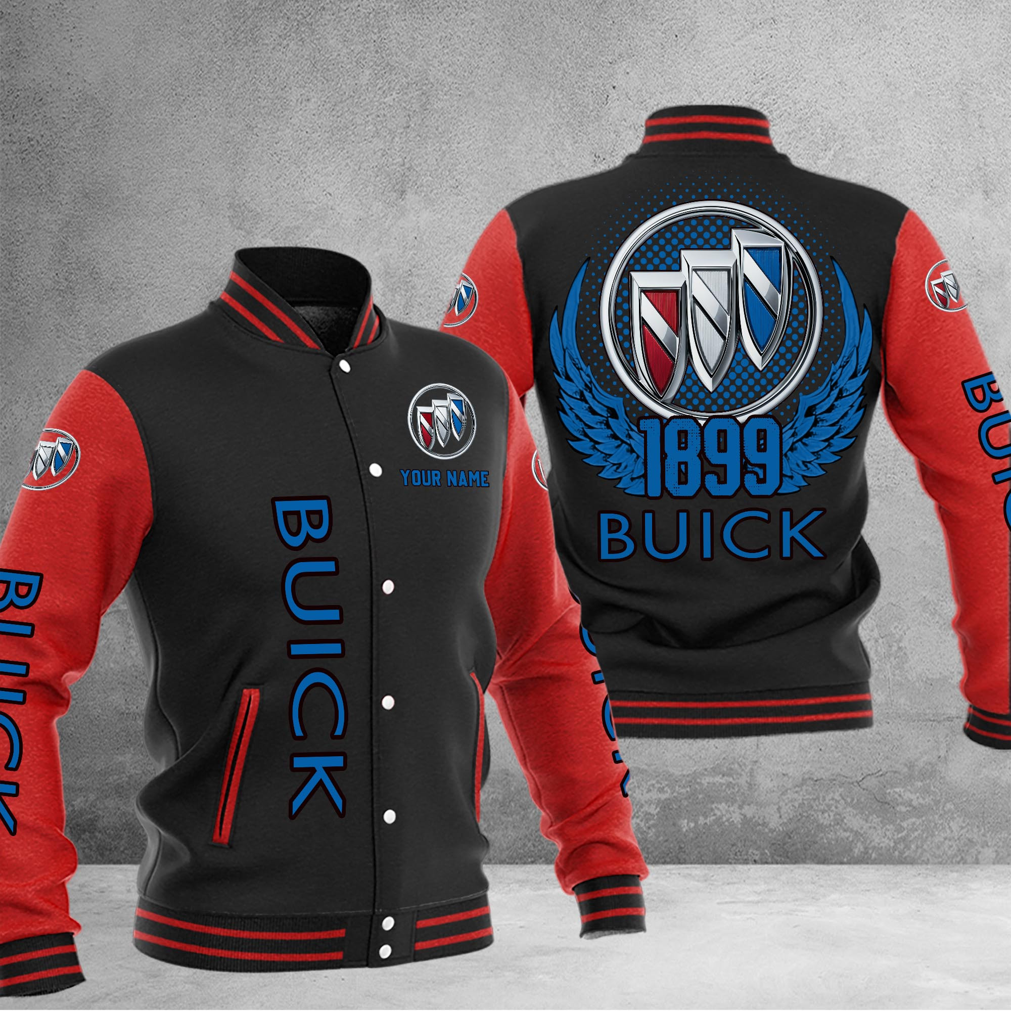 Buick DMHJ1026 Baseball Jacket Multicolor