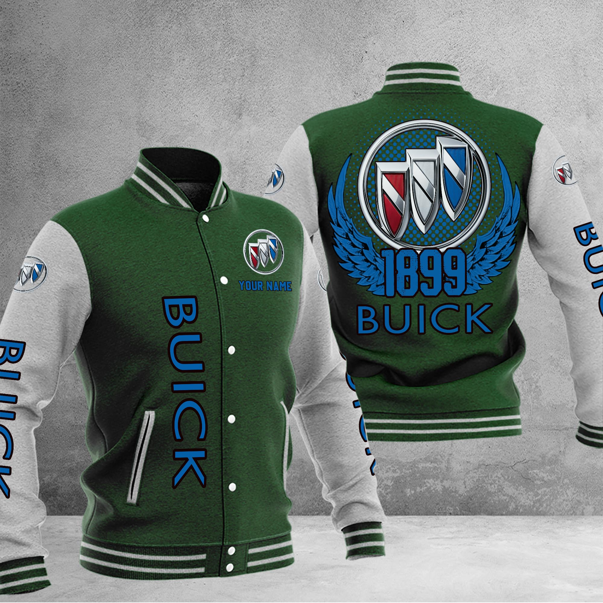 Buick DMHJ1026 Baseball Jacket Multicolor
