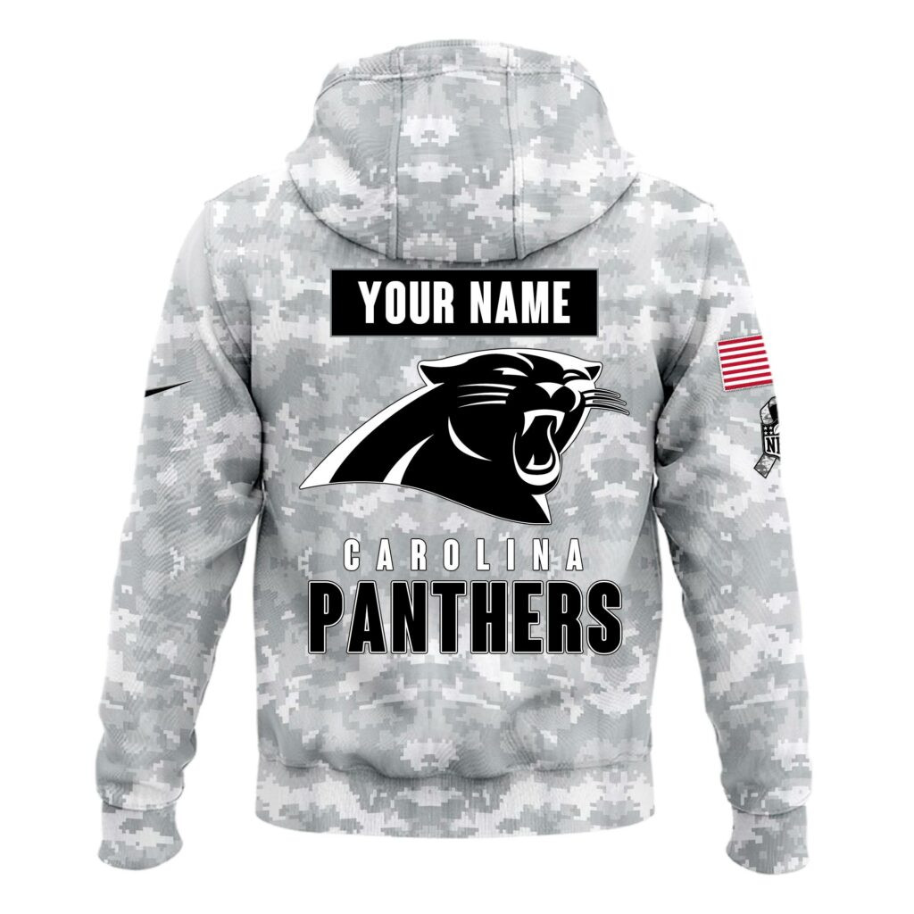 Carolina Panthers Arctic Camo Salute to Service Club Hoodie Edition