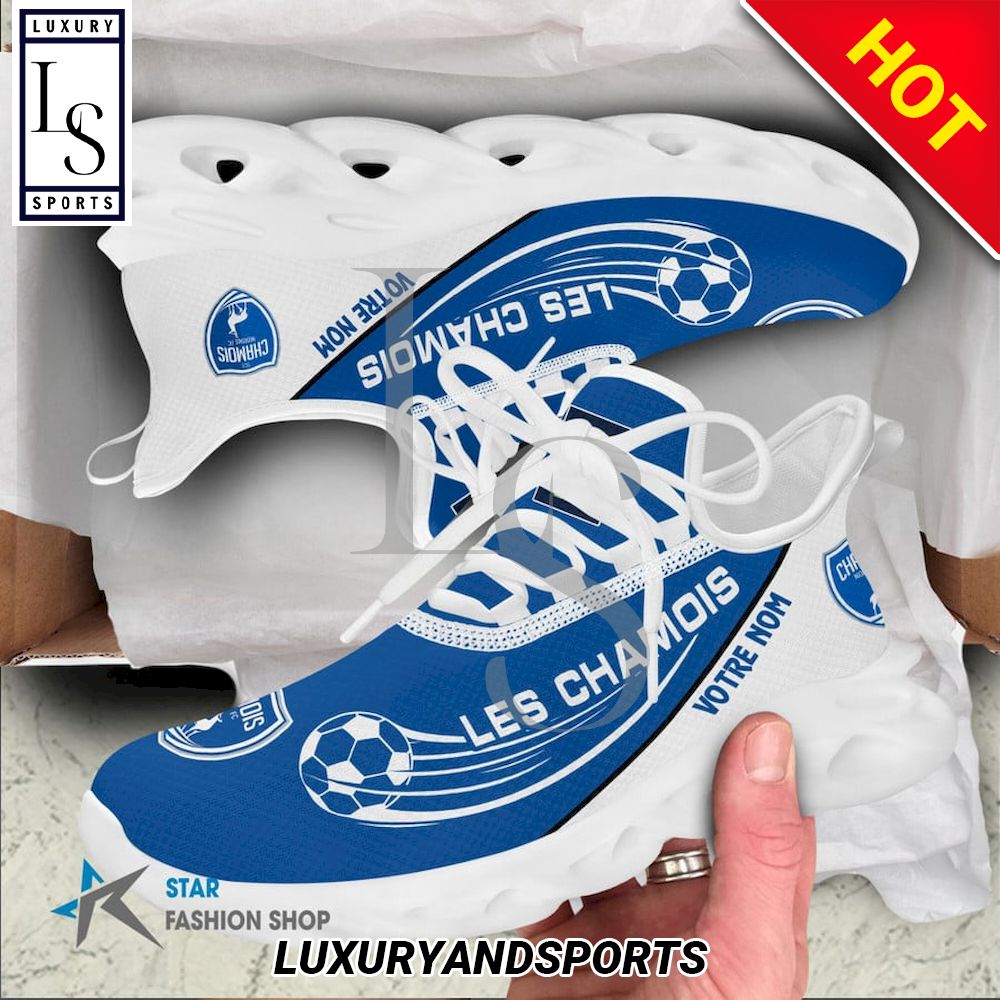 Chamois Niortais FC Ligue 2 Custom Name Max Soul Shoes