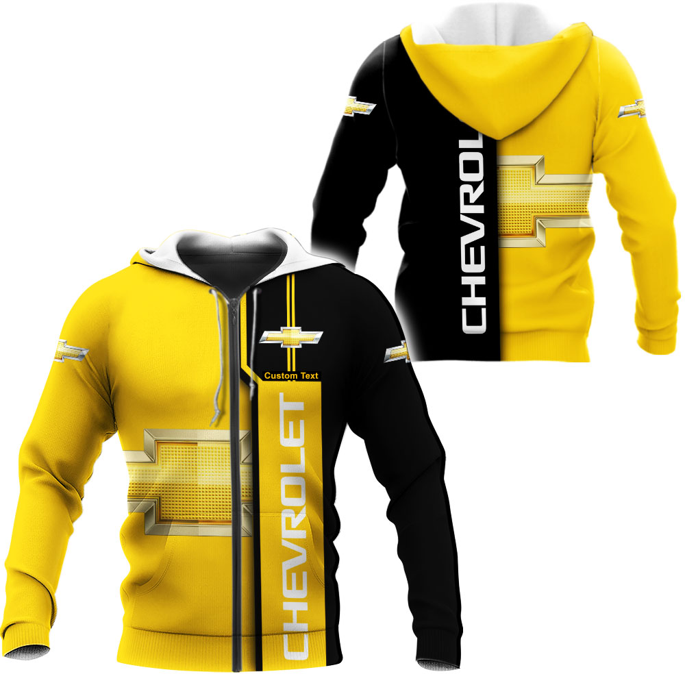 Chevrolet 3D Apparel Zip Hoodie,Pant,Polo, Button Hawaii Shirt Personalized