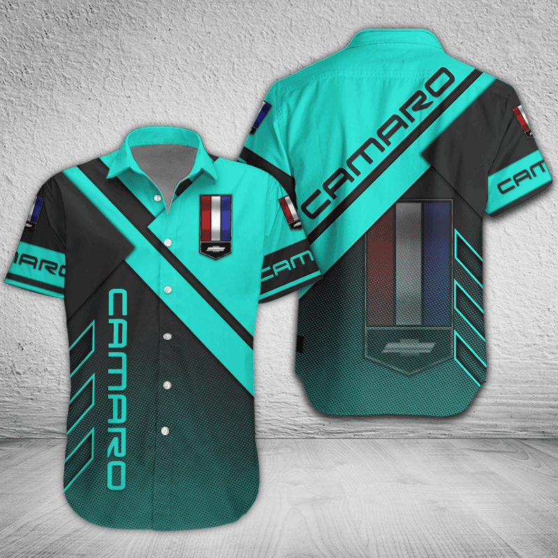Chevrolet Camaro Button Shirt Custom Name, Multicolor