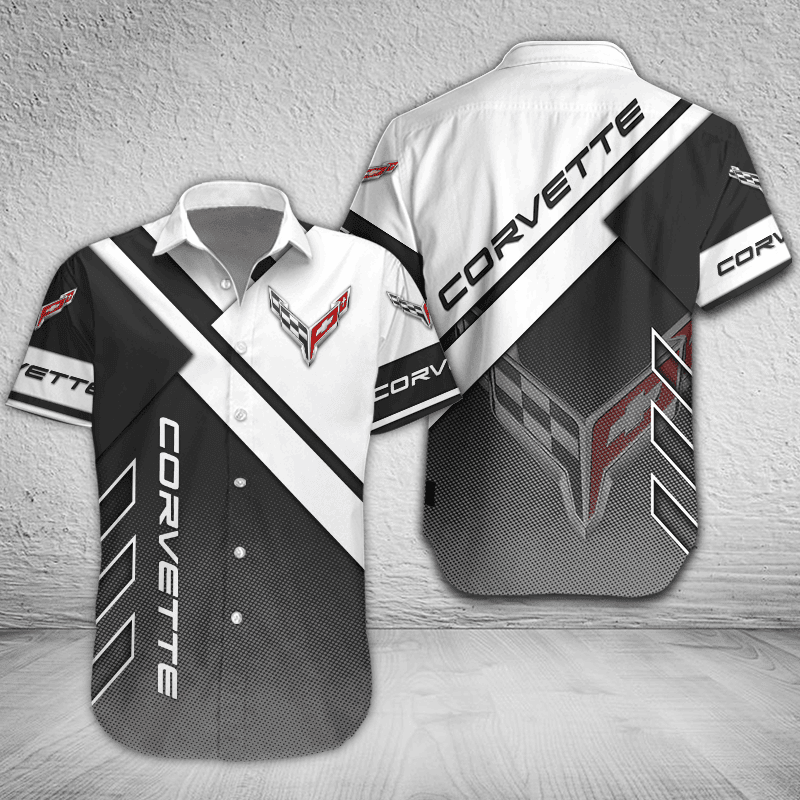 Chevrolet Corvette Button Shirt Custom Name, Multicolor