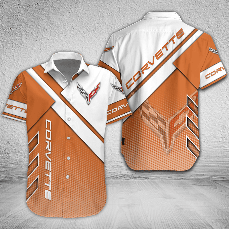 Chevrolet Corvette Button Shirt Custom Name, Multicolor