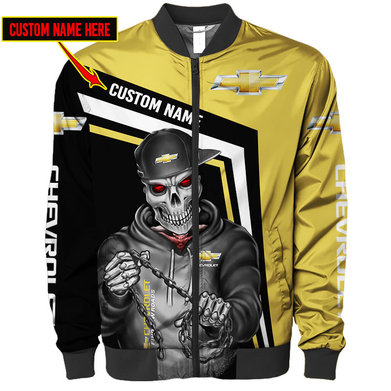 Chevrolet Skull Tshirt, sweatshirt, Polo, Hawaiian, Hoodie 3D Apparel Full Printing Custom Name