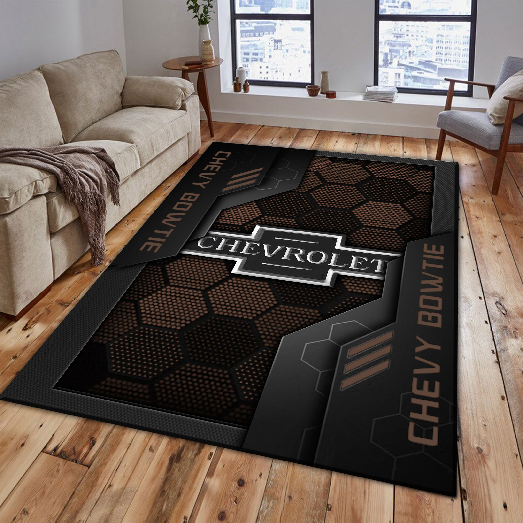 Chevy bowtie Area Rugs 3560 Multicolor