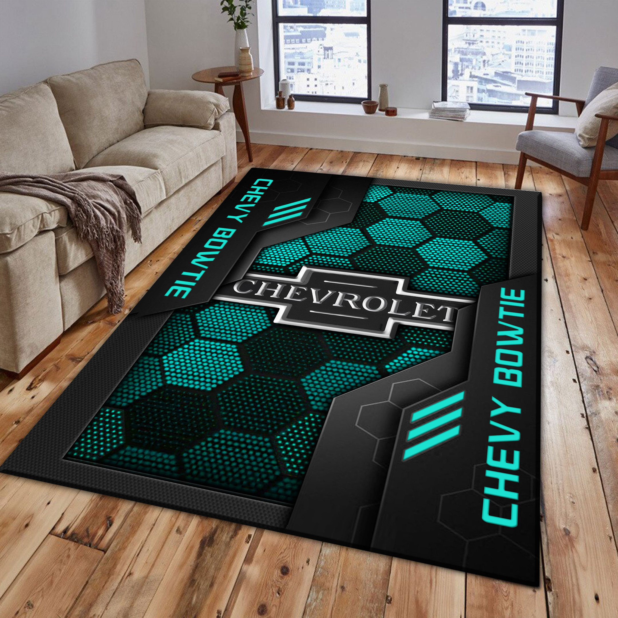 Chevy bowtie Area Rugs 3560 Multicolor