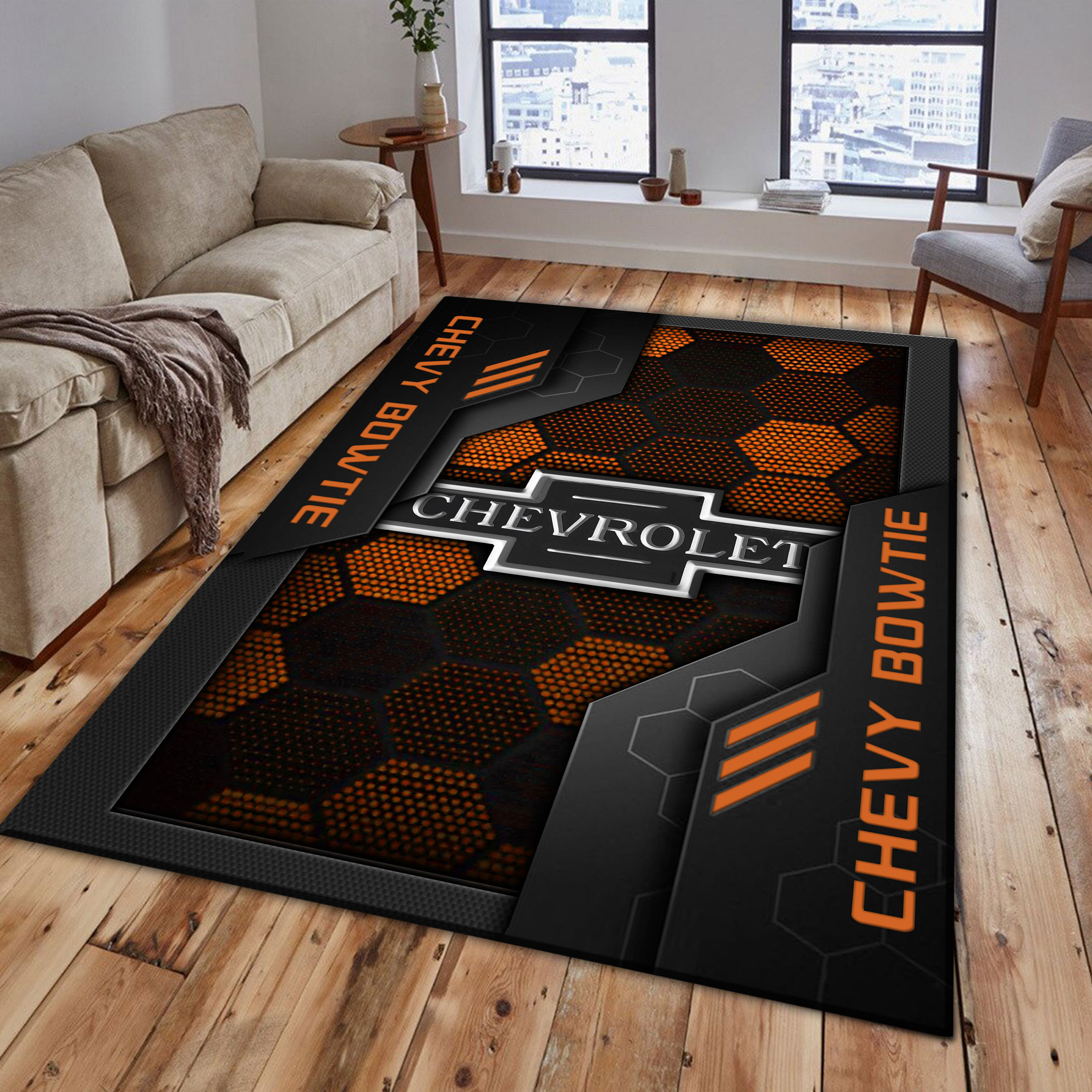 Chevy bowtie Area Rugs 3560 Multicolor