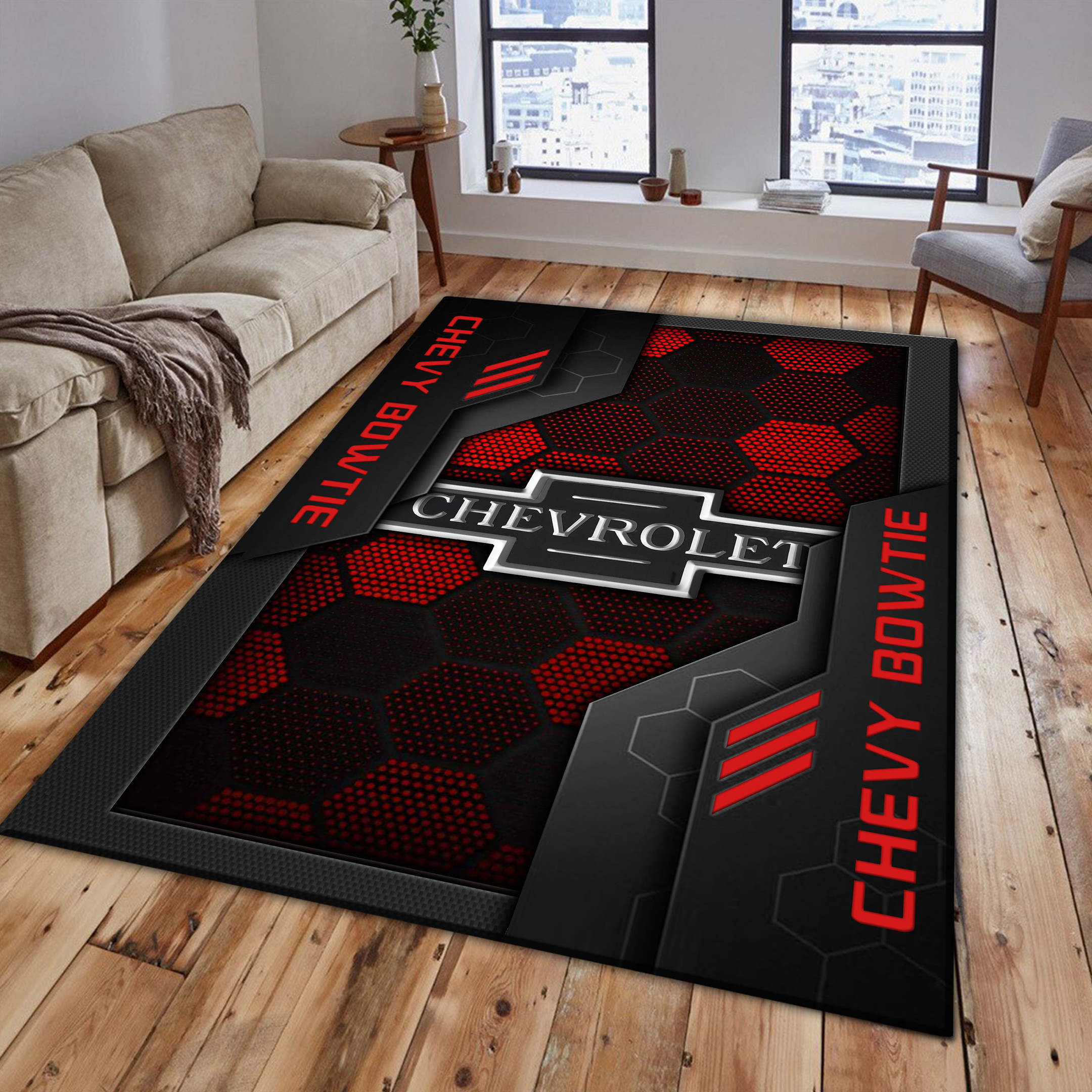 Chevy bowtie Area Rugs 3560 Multicolor