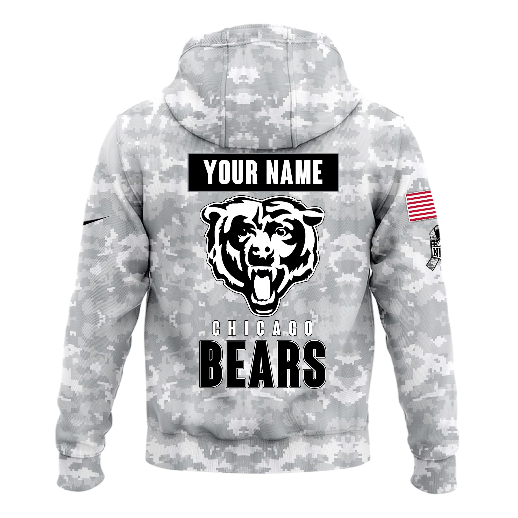 Chicago Bears Arctic Camo Salute to Service Club Hoodie 2024