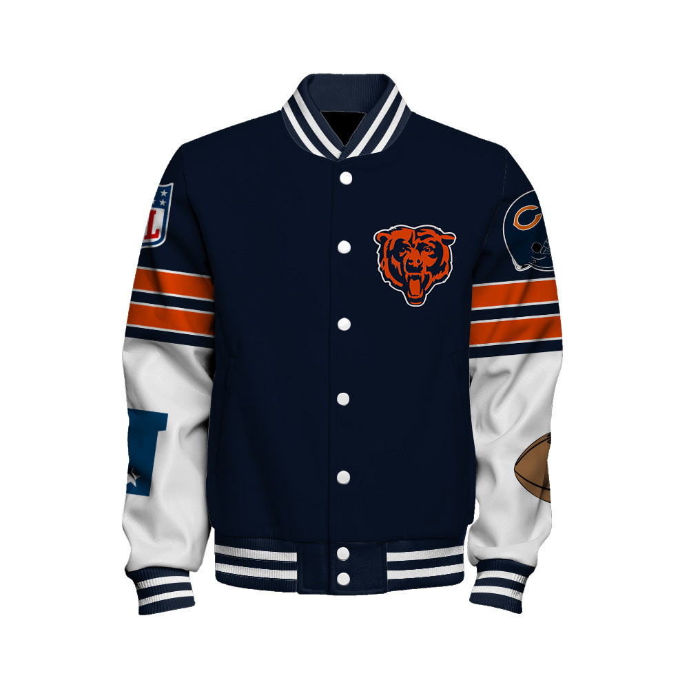 Chicago Bears National Football League Feel The Power Unisex Varsity Jacket