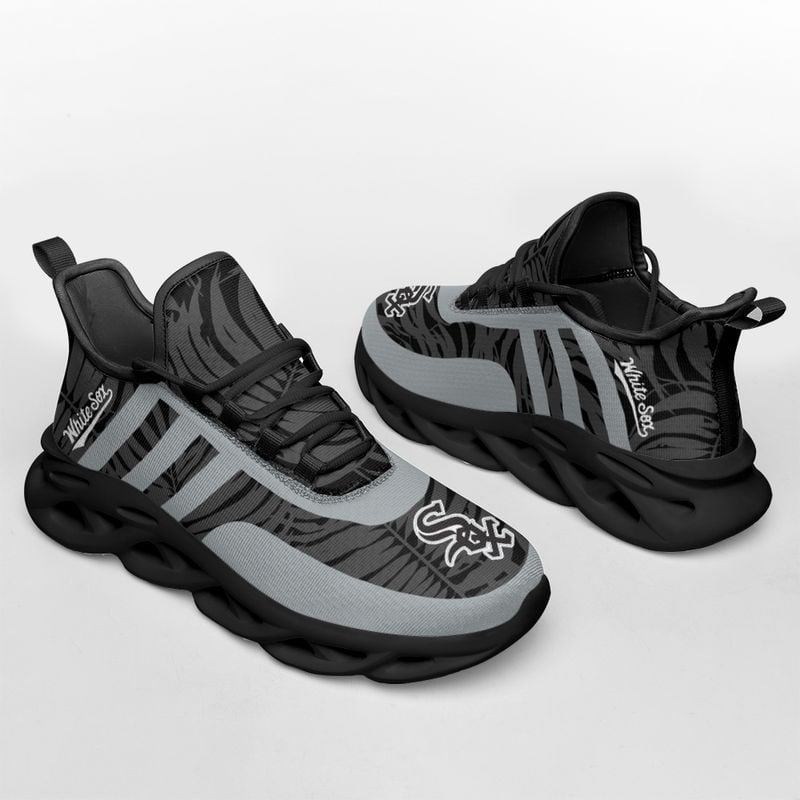 Chicago White Sox Leaf and Stripe Pattern Men's and Women's Max Soul Shoes NLA61238