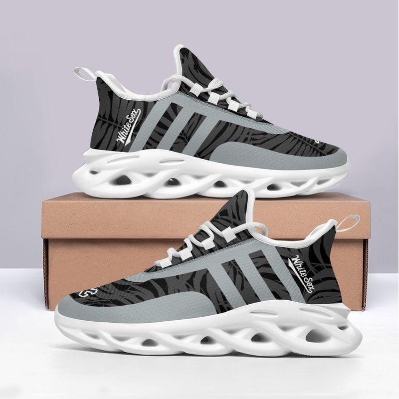 Chicago White Sox Leaf and Stripe Pattern Men's and Women's Max Soul Shoes NLA61238