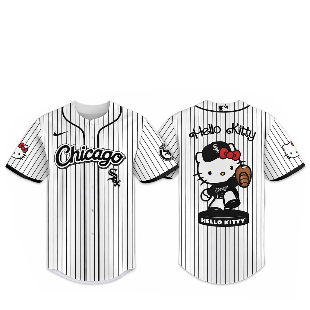 Chicago White Sox Major League Baseball 2026 Hello Kitty Baseball Jersey